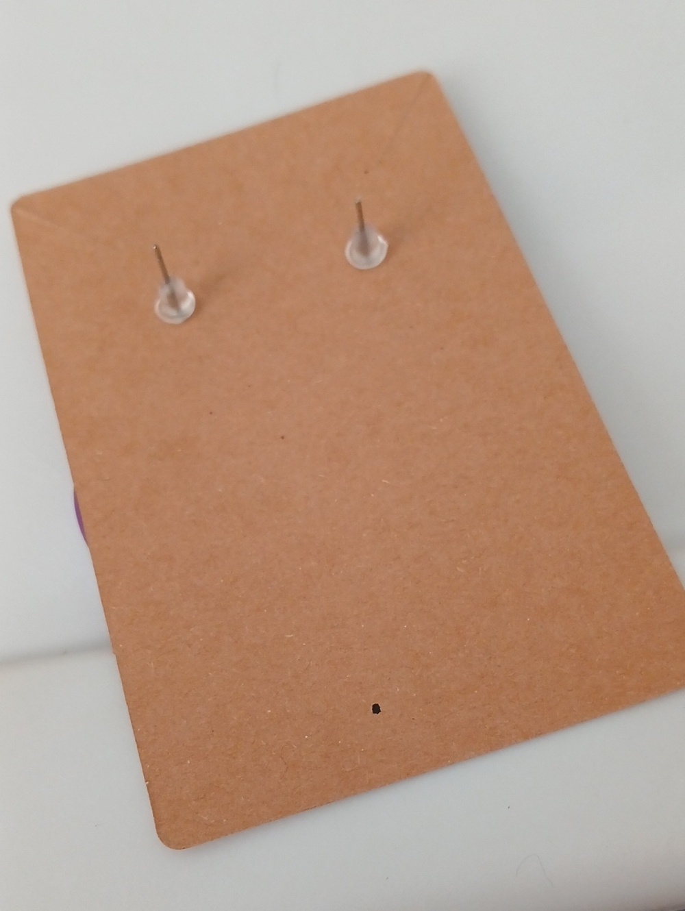 Fashion Jewelry Purple Ghost Pattern Earrings - Picture 3 of 3